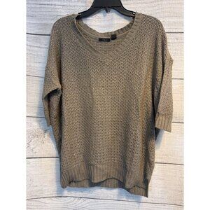 RDI Taupe Knit Sweater With Metallic Threading Size M